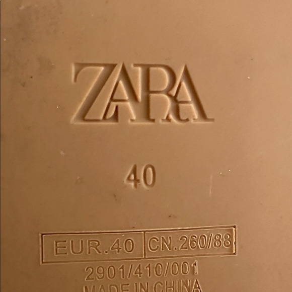 Zara Cream Metal Embellished Flat Sandals - Picture 6 of 7